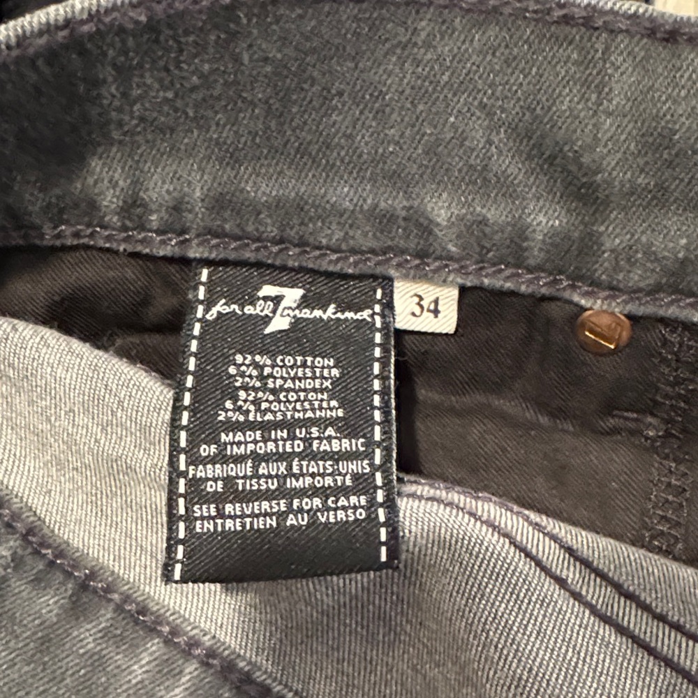 7 for all mankind Gray Men’s Jeans - 34 Waist
